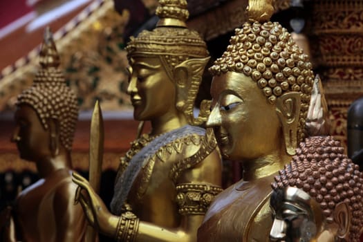The architecture of Wat Phra That Doi Suthep Temple in Chiang Mai in northern Thailand.