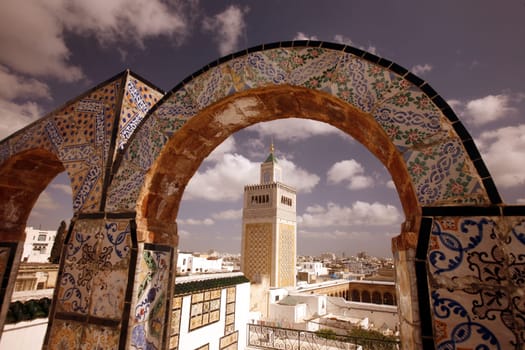 Africa,Tunisia,Tunis,Old Town,Medina,Souq,Mosque,.