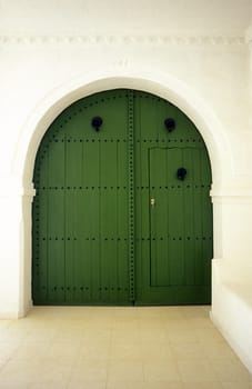 A tuer in Houmt Souk on the island of Jierba in the south of Tunisia in North Africa.
