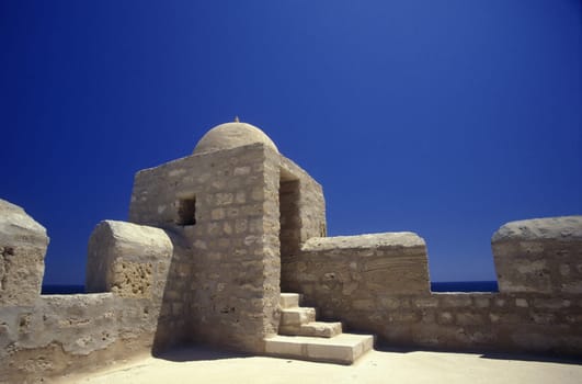 Africa,Tunisia,Mahdia At Borj el Kebir Castle in the coastal town of Mahdia in Central Tunisia. (URS FLUEELER)