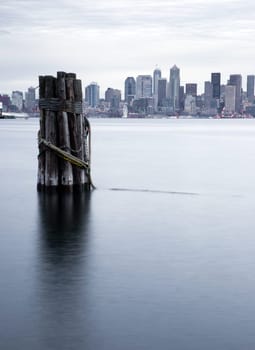 Infrastructure, Buildings, and waterfront attractions Elliott Bay Seattle