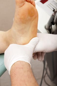 Foot massage by a foot caregiver