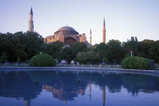 Aya Sofya Mosque in Istanbul's Sulranahmet district,in the Tuerkey.