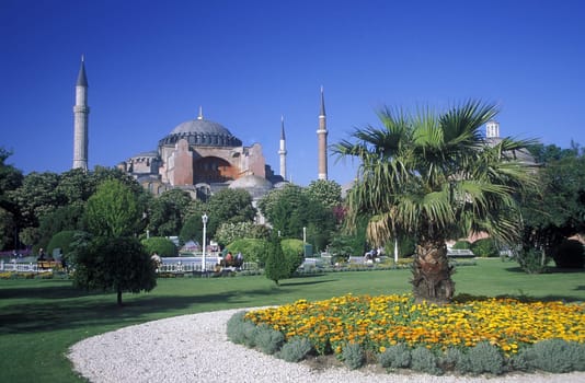 Aya Sofya Mosque in Istanbul's Sulranahmet district,in the Tuerkey.