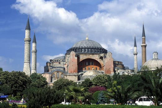 Aya Sofia Mosque in Istanbul's Sultanahmet district,In Tuerkey.