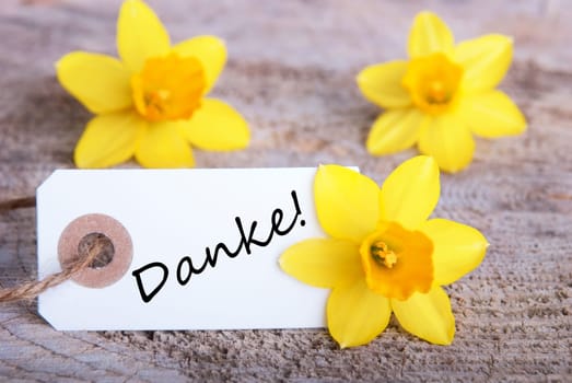 Tag with the German Word Danke which means Thanks