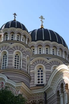 Europe,Eastern Europe,Baltic States,Latvia,Riga,Old Town,New Town,Downtown,Russian Orthodox Church,Church,Dome