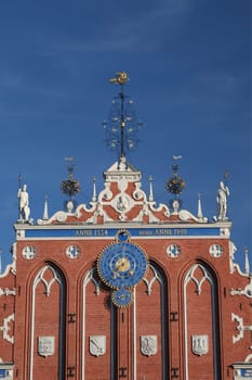 Europe,Eastern Europe,Baltic States,Latvia,Riga,Capital,Old Town,Town Hall Square,Schwarzhaeupterhaus,. The Schwarzhaeupterhaus on City Hall Square in the Old Town of Riga,the capital of Latvia in the Baltics and Eastern Europe.