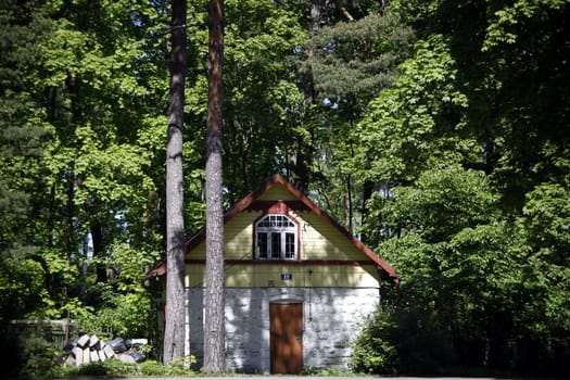 EUROPE,EASTERN EUROPE,BALTIKUM,LATVIA,OSTSEE,JURMALA,HOLZHAUS,WALD