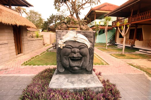 Asia,South East,Indonesia,Bali,Island,Nusa Lembongan,Jungutbatu,Village,Hotel,Bungalow,Park,Imobilia,Travel,Hindu,Statue,Figurine,Culture,Tradition,Pension,Accommodation,(Urs Flueeler)