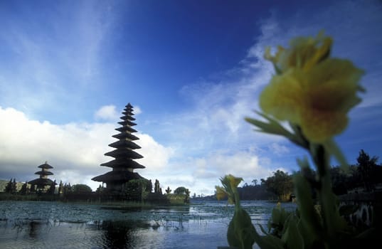 The Pura Ulum Danu Temple at Lake Bratan in the north of Bali on the island of Bali in Indonesia