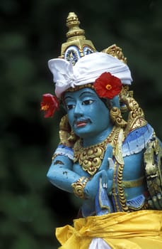 One of the unholy Hinuist figures on the island of Bali in Indonesia in Asia.