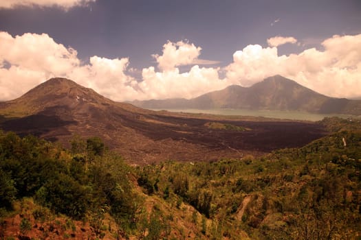 Asia,South East,Indonesia,Bali,Island,BaturSee,Lake,Lake,Gunung Batur,Mount Batur,Volcano,Crater Lake,Landscape,Kedisan,(Urs Flueeler)