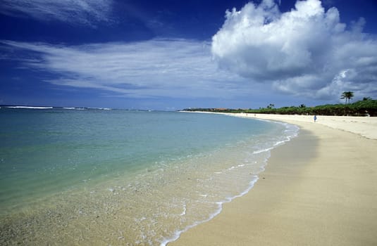 Kuta Beach in Kuta,In the South of Bali,on the island of Bali in Indonesia.