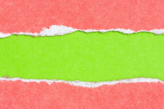 Torn paper red and green colors for the background