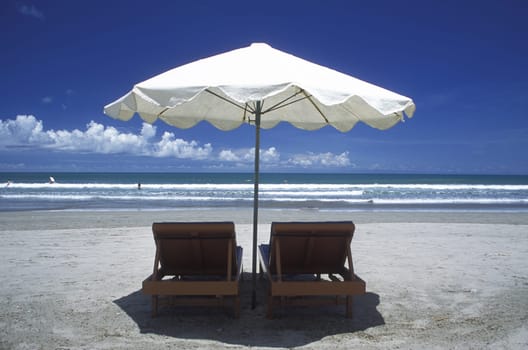 The beach of Kuta Beach in the south of the island of Bali,Indonesia.