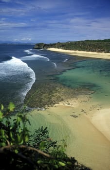 A beach called Paradise Beach or Dreamland Beach in the south of the island of Bali in Indonesia in South East Asia.