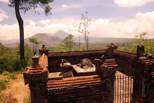 Asia,Indonesia,Bali,Temple,Gunung Batur,Landscape,Nature, The landscape with a temple in the north of Bali in the east of Indonesia.       (Urs Flueeler)