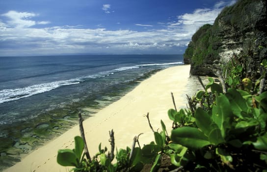 A beach called Paradise Beach or Dreamland Beach in the south of the island of Bali in Indonesia in South East Asia.
