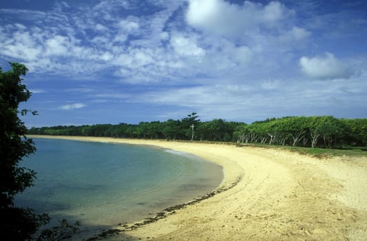 A beach in Nusa Dua in the south of the island of Bali in Indonesia in South East Asia.
