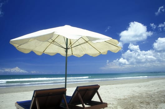 A beach in Nusa Dua in the south of the island of Bali in Indonesia in South East Asia.