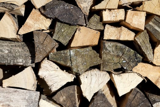 Firewood stacked