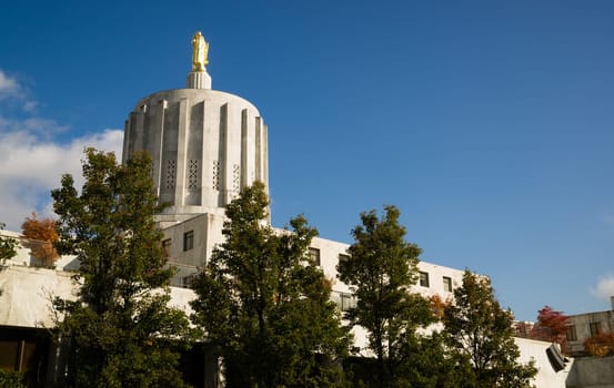 Daytime on the Capital Grounds Salem Oregon Northwest United States