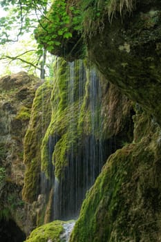 View of Veil Falls,Ammergau Alps,Upper Bavaria,Germany