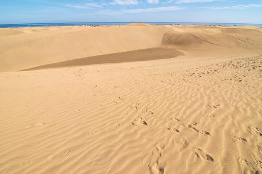 Texture Sand Dune Desert in Gran Canaria Island Spain