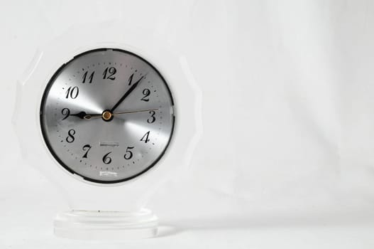 Retro Vintage Alarm Clock on a White Background