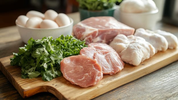 Ketogenic diet. Keto diet concept, Generative AI food