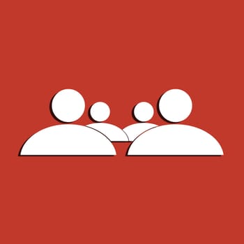 Family symbol. Flat design element.
