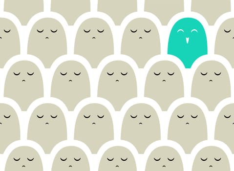 Colorful vector simple pattern . Crowd
