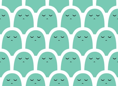 Colorful vector simple pattern . Crowd