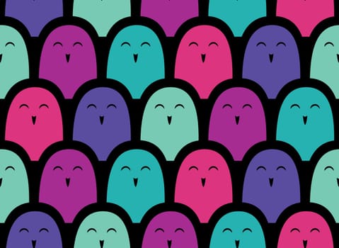 Colorful vector simple pattern . Crowd