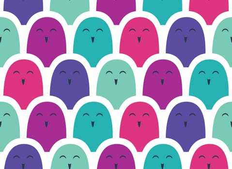 Colorful vector simple pattern . Crowd