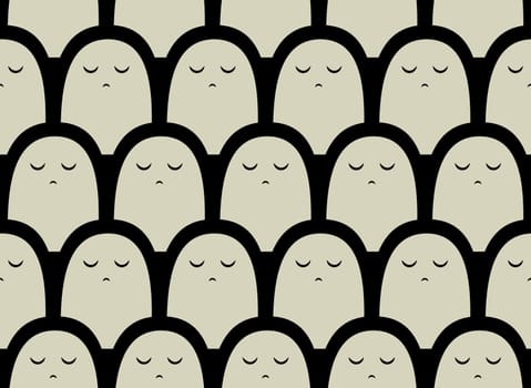 Colorful vector simple pattern . Crowd