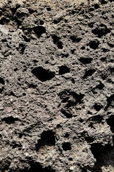 Stone Texture Hardened Lava in Tenerife Volcanic Canary Island