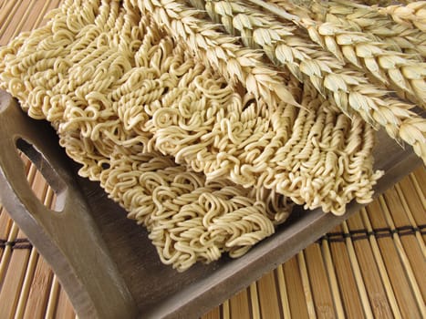 Mie noodles and wheat