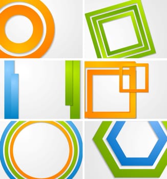 Abstract bright tech vector backgrounds