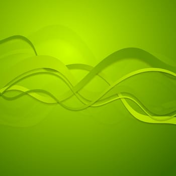 Abstract spring waves vector background