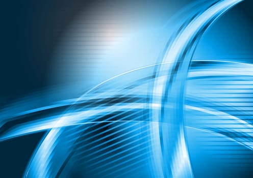 Abstract blue creative waves vector background