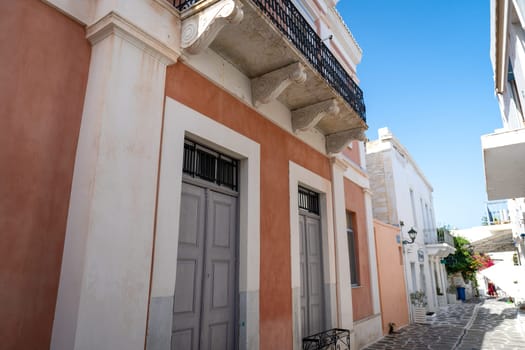 Marble balcony in Parikia, Paros