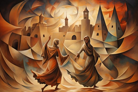 Immerse yourself in the realm of fantasy and behold the awe-inspiring sight of whirling sandstorm djinns.