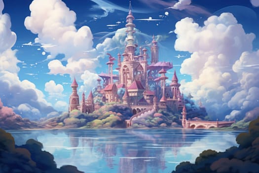In the realm of fantasy, whimsical cloud castles grace the skies, defying gravity and capturing the imagination of dreamers.