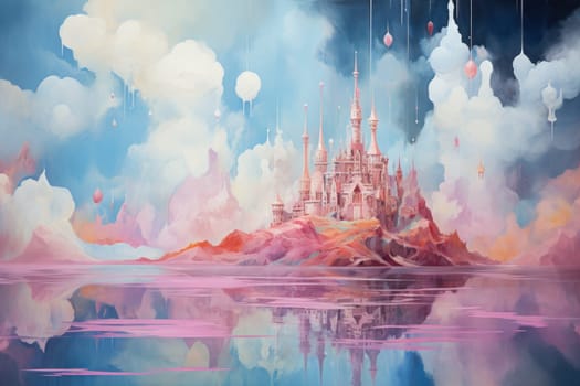 In the realm of fantasy, whimsical cloud castles grace the skies, defying gravity and capturing the imagination of dreamers.