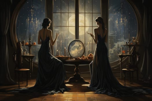 A mesmerizing portrayal of enchanted shadow mirrors, each reflecting tantalizing glimpses of parallel realms and alternate versions of oneself.