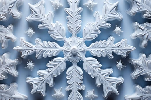 An artistic masterpiece showcasing the exquisite details and singular beauty of individual snowflakes, captured through the lens of macro photography, unraveling their complex, one-of-a-kind designs.