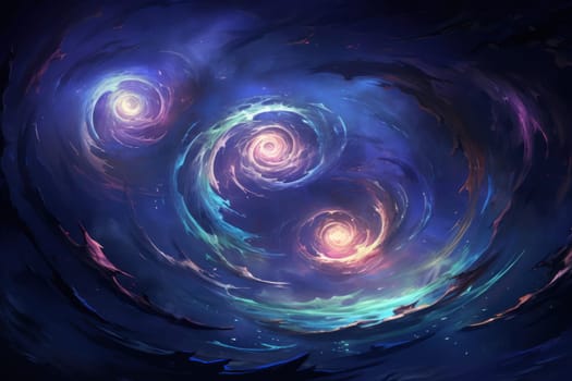 In the realm of fantasy, whirling vortex elementals manifest, harnessing their elemental prowess to conjure powerful storms.