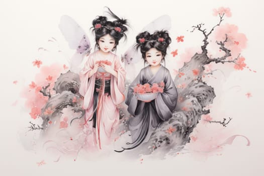 Immerse yourself in the enchanting world of holiday magic with this captivating illustration by a professional visual artist.